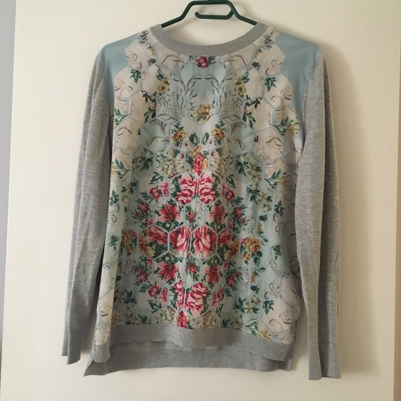 TED BAKER Fareeda Woven Patchwork Sweater Size 3 - Picture 1 of 7